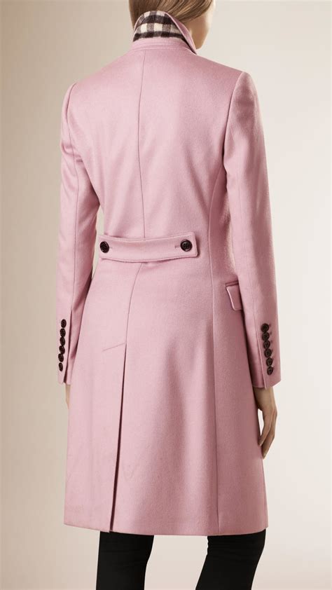 burberry cashmere coat pink